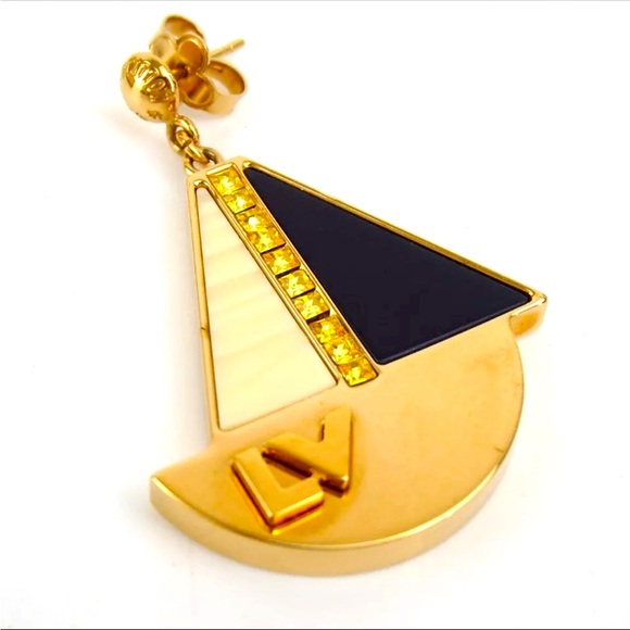 Authentic LOUIS VUITTON Brookdreil Float Your Boat earring metal W/ box - Picture 6 of 11